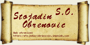 Stojadin Obrenović vizit kartica